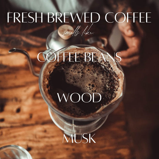 Fresh Brewed Coffee - 7 Wick White Wood Dough Bowl Soy Candle