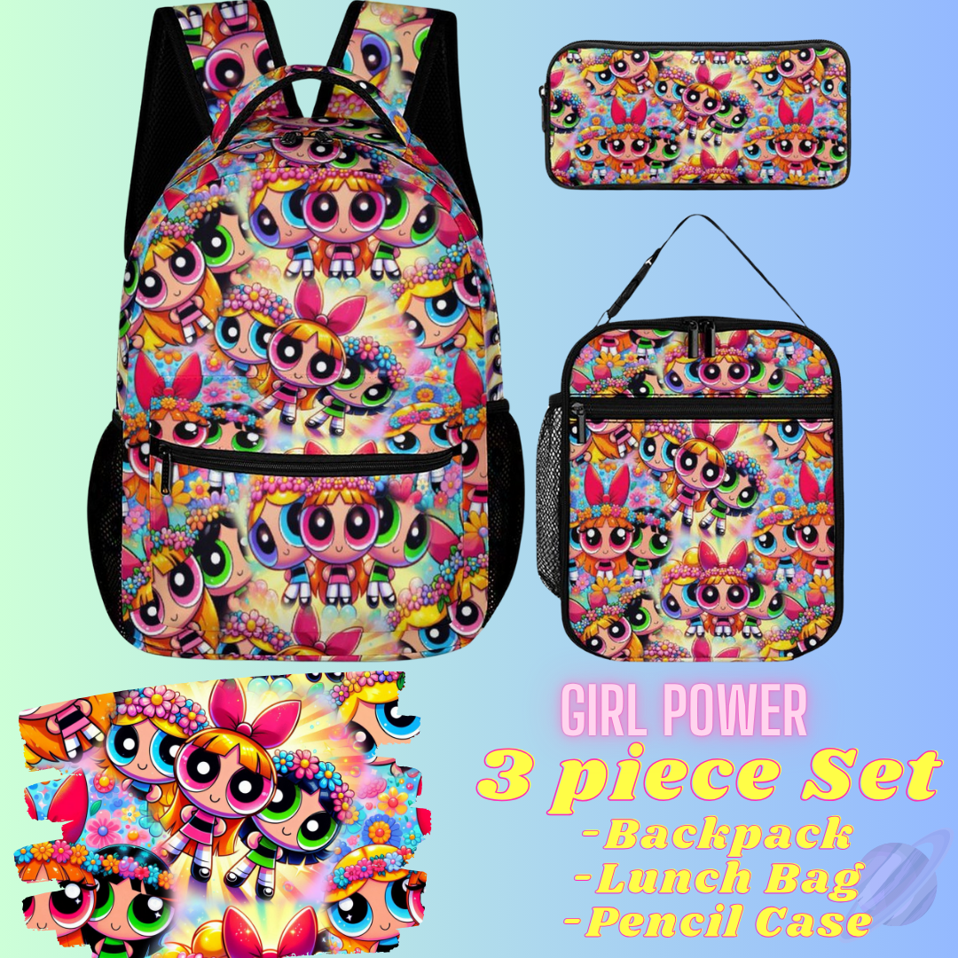 GIRL POWER-3 PIECE BACKPACK SET-PREORDER CLOSING 7/3