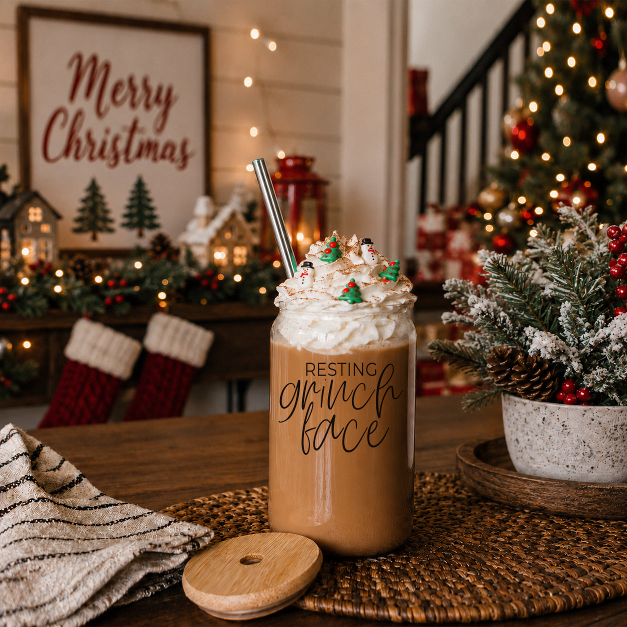 Grinch Face Set 17oz