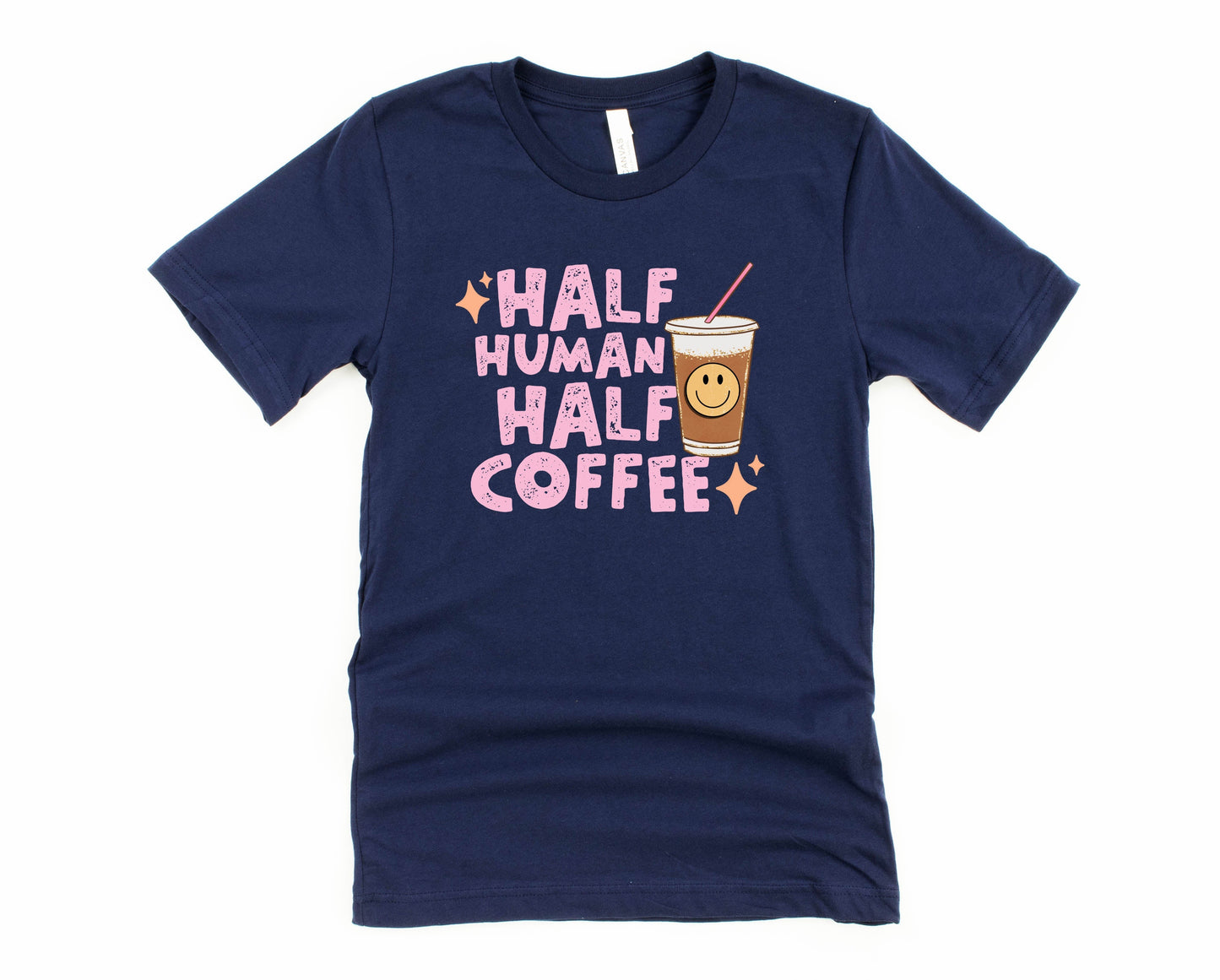 Half Human Half Coffee Graphic Tee