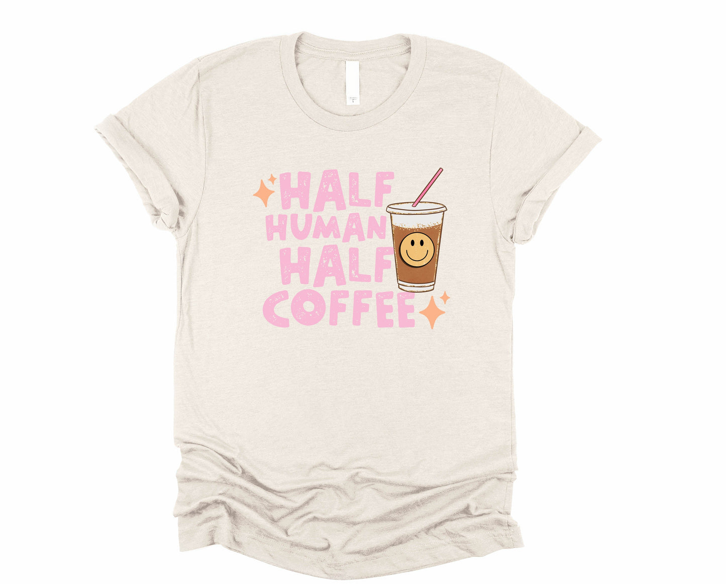 Half Human Half Coffee Graphic Tee