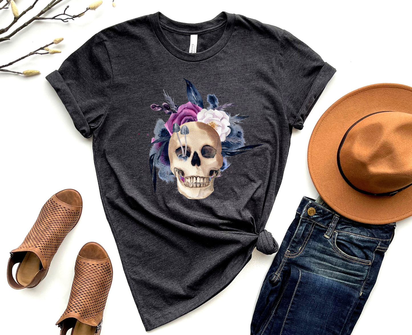 Halloween Skull Graphic Tee