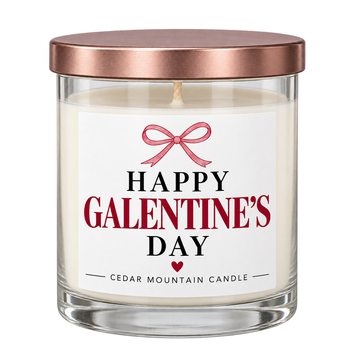 Happy Galentine’s Day – Champagne Apple & Honey | Valentine's Day 9 oz Whiskey Jar Candle
