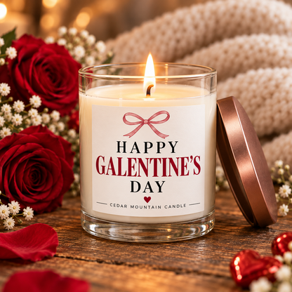Happy Galentine’s Day – Champagne Apple & Honey | Valentine's Day 9 oz Whiskey Jar Candle