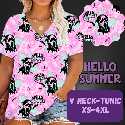 HELLO SUMMER-PATTERN PANEL OUTFIT RUN-SOFT CLOSE 7/10 HARD CLOSE 7/12