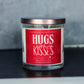 Hugs & Kisses - Valentine's Day Soy Candle - 9 oz Whiskey Glass Jar - Choose Your Scent