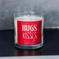 Hugs & Kisses - Valentine's Day Soy Candle - 9 oz Whiskey Glass Jar - Choose Your Scent