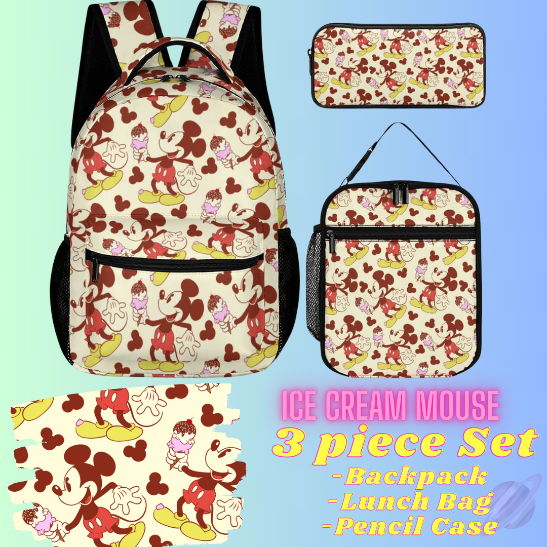 ICE CREAM MOUSE-3 PIECE BACKPACK SET-PREORDER CLOSING 7/3