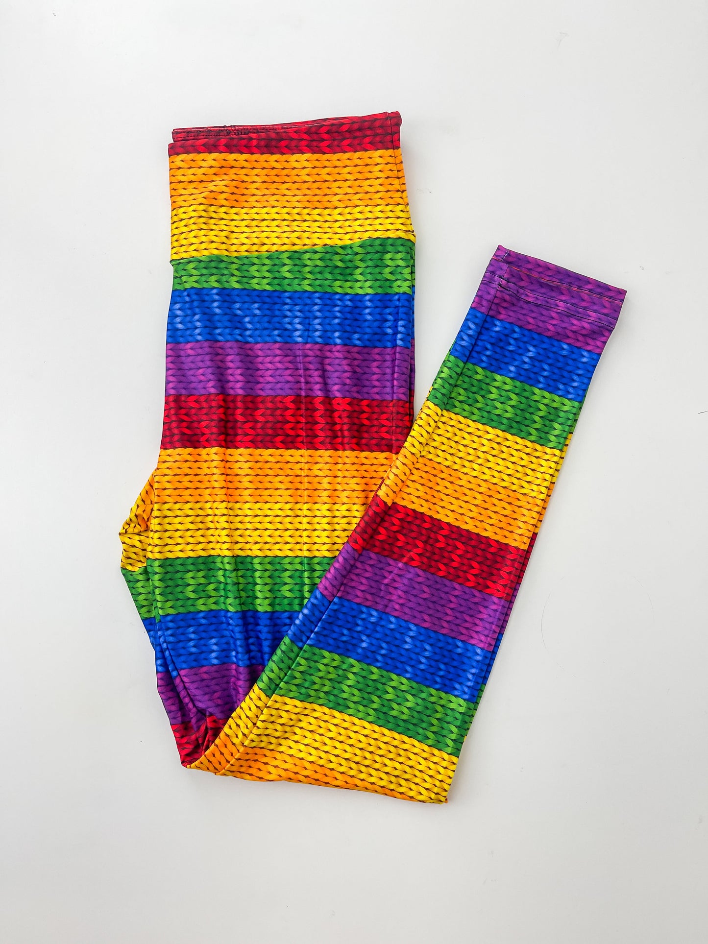 CLEARANCE Rainbow Knit - High-quality Handcrafted Vibrant Leggings