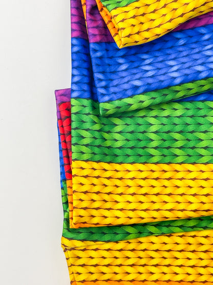 CLEARANCE Rainbow Knit - High-quality Handcrafted Vibrant Leggings