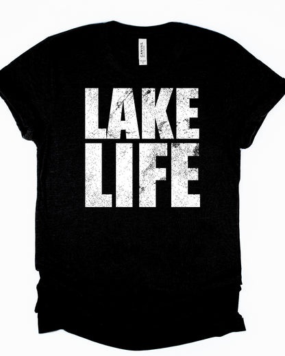 Lake Life Distressed Graphic Tee