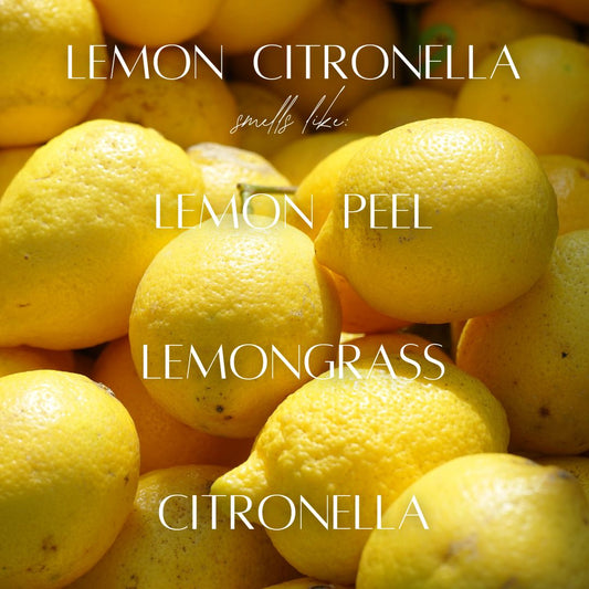 Lemon Citronella - 9 oz Whiskey Glass Candle
