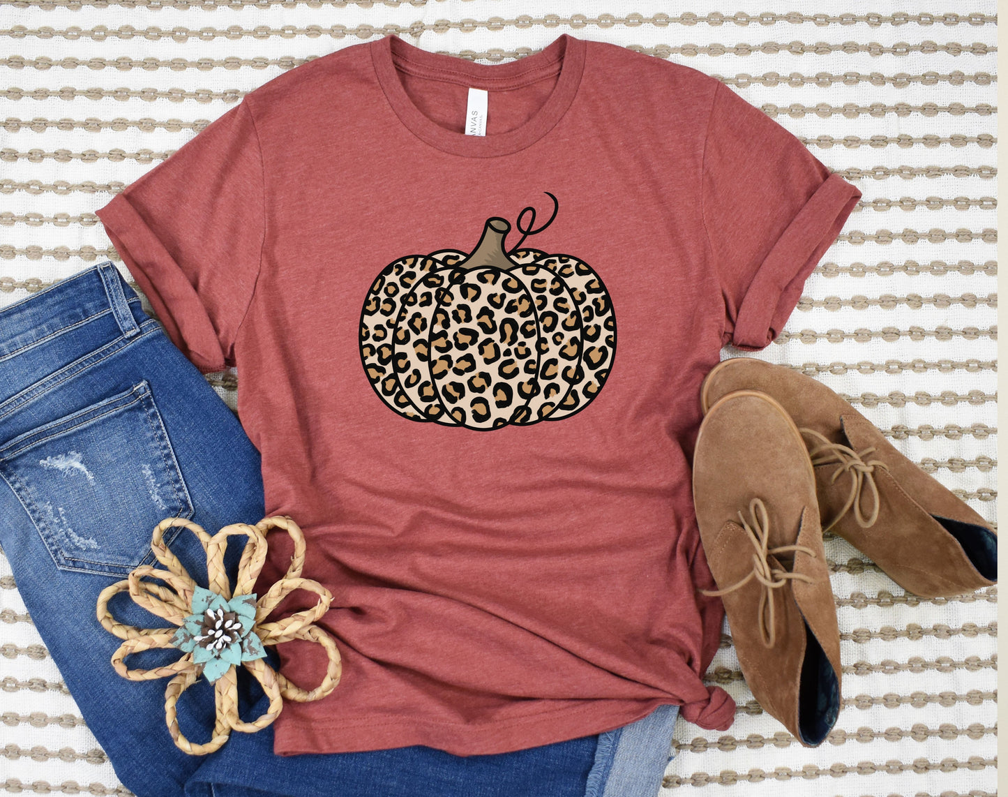 Leopard Pumpkin Graphic Tee