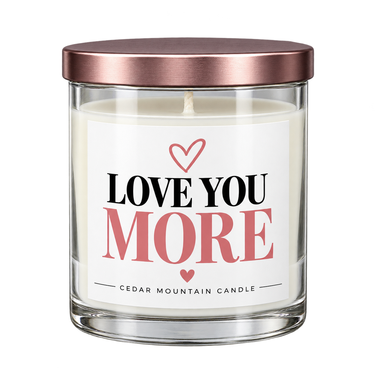 Love You More – Beach Linen | Valentine's Day 9 oz Whiskey Jar Candle