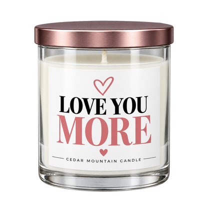 Love You More – Beach Linen | Valentine's Day 9 oz Whiskey Jar Candle