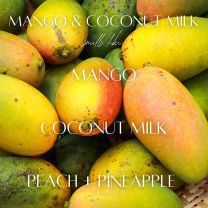 Mango & Coconut Milk - 9 oz Whiskey Glass Candle