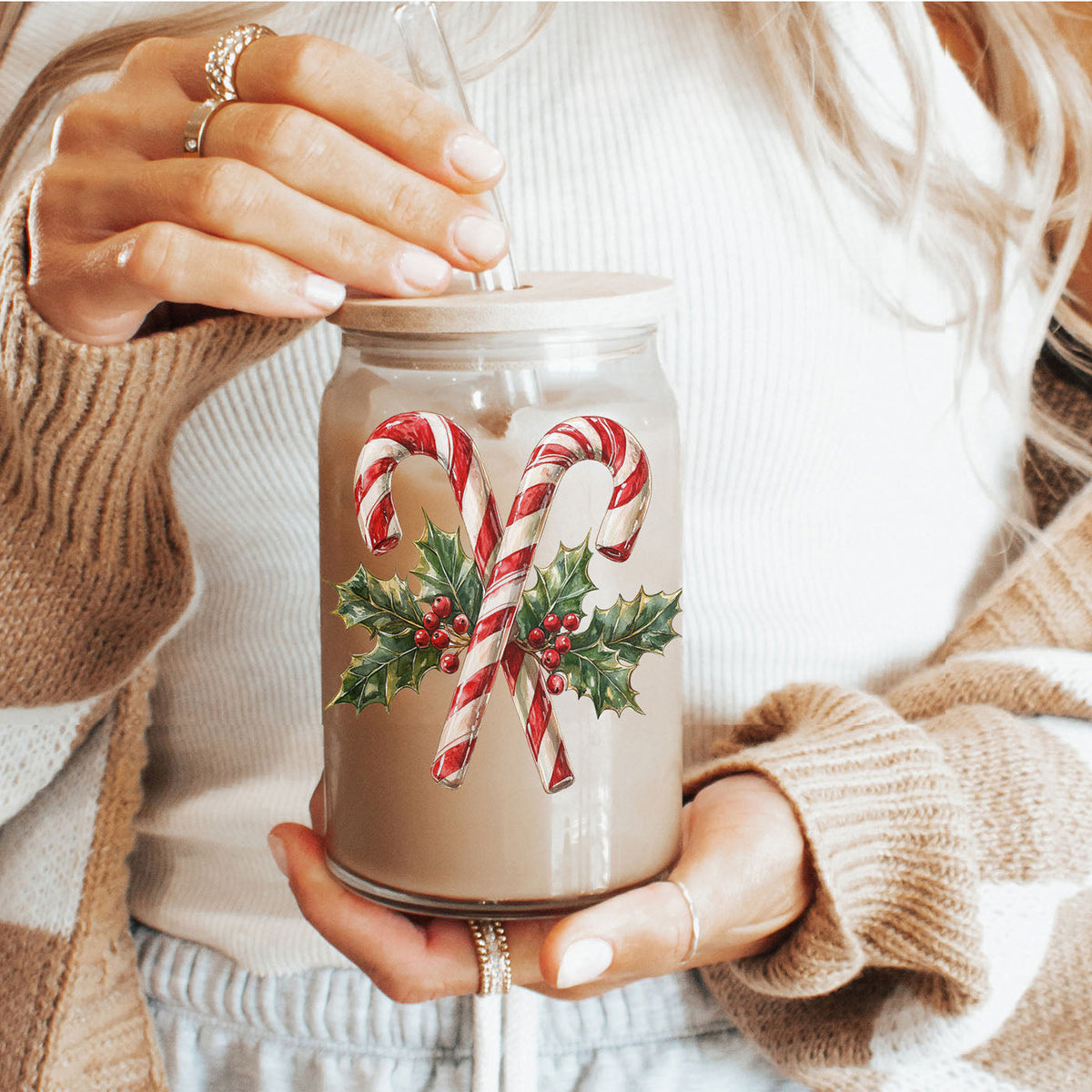 Candy Cane Holly 17oz