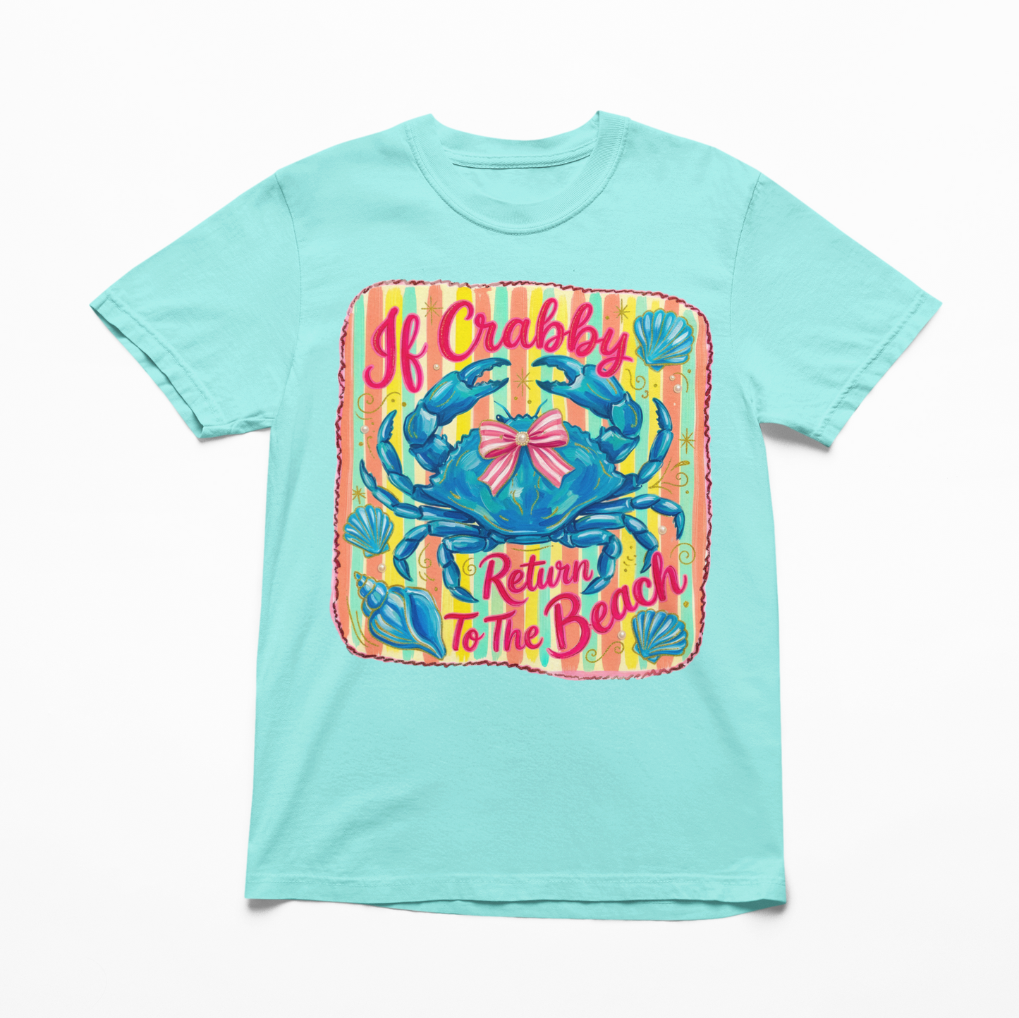 Return To Beach If Crabby Youth Graphic Tshirt