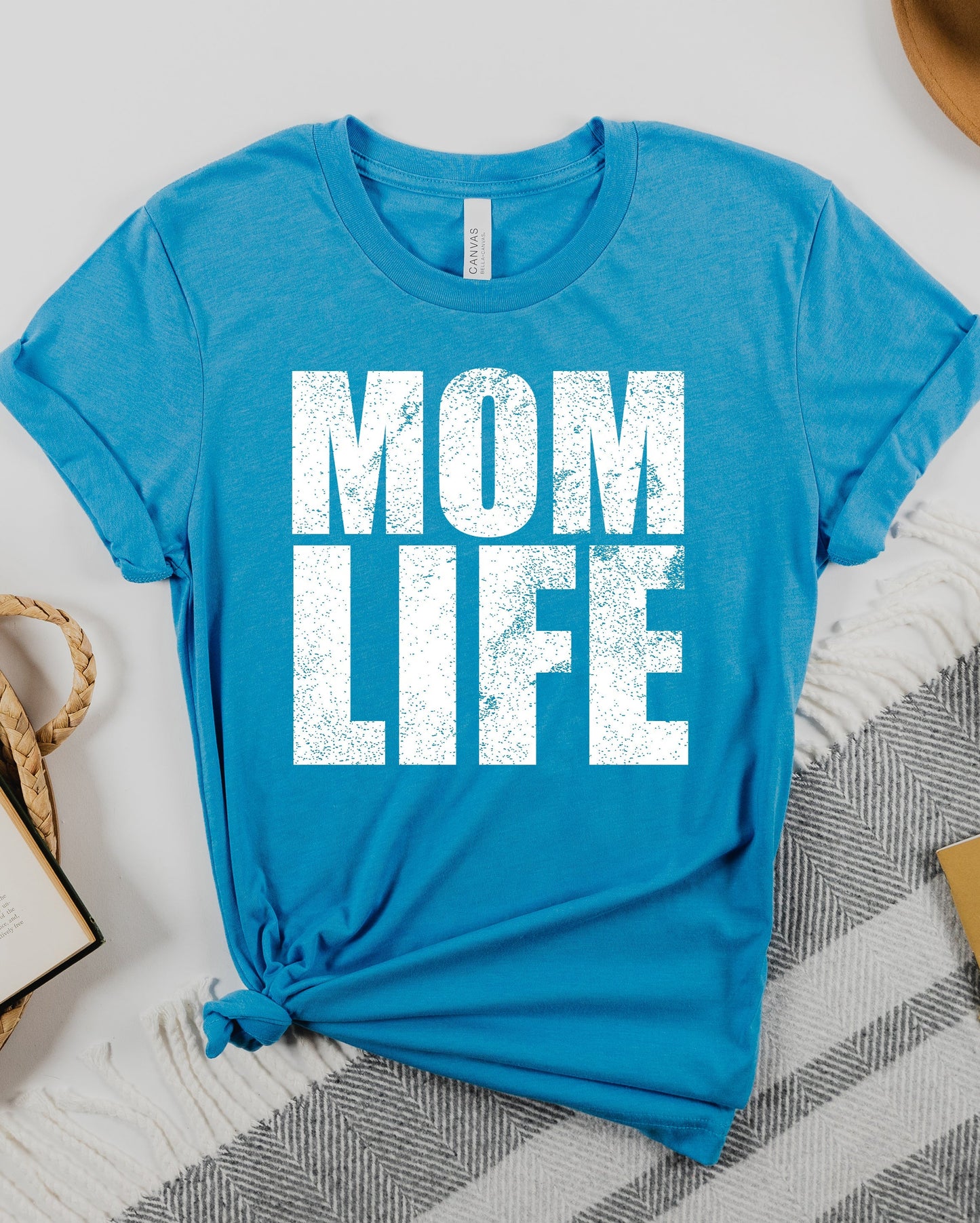 Mom Life Distressed Graphic Tee
