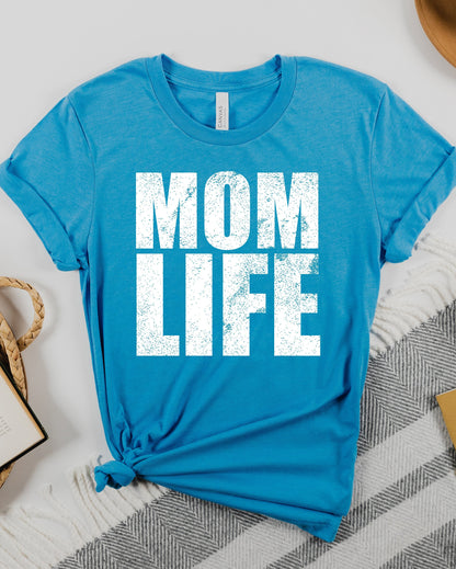 Mom Life Distressed Graphic Tee