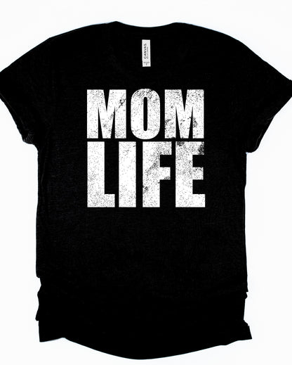 Mom Life Distressed Graphic Tee