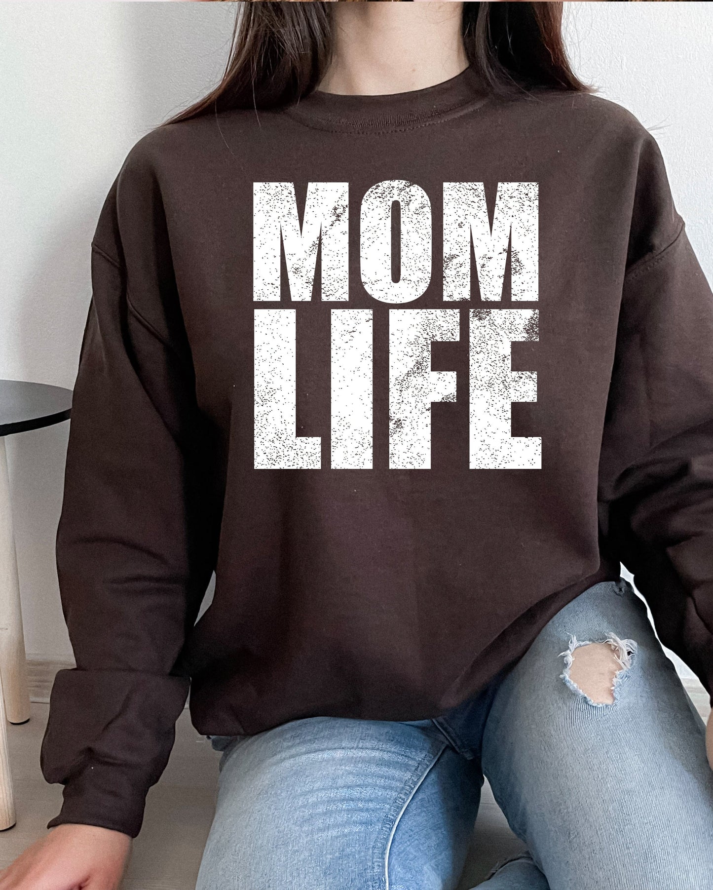 Mom Life Distressed Graphic Tee