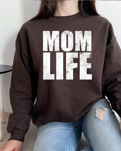 Mom Life Distressed Graphic Tee
