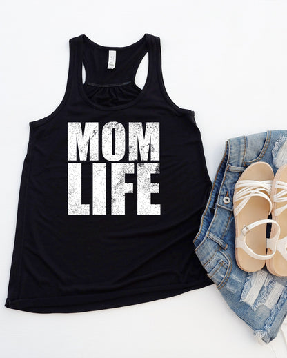 Mom Life Distressed Graphic Tee