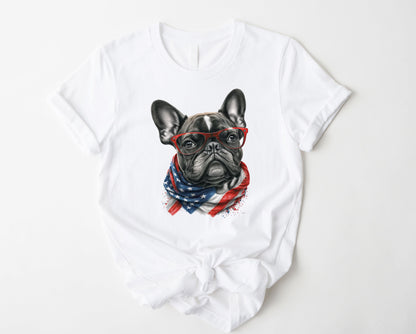 Patriotic Frenchie Graphic Tee