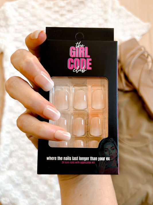 PRE - ORDER “Nude Attitude” Press - On Nail Kit - Girl Code Couture