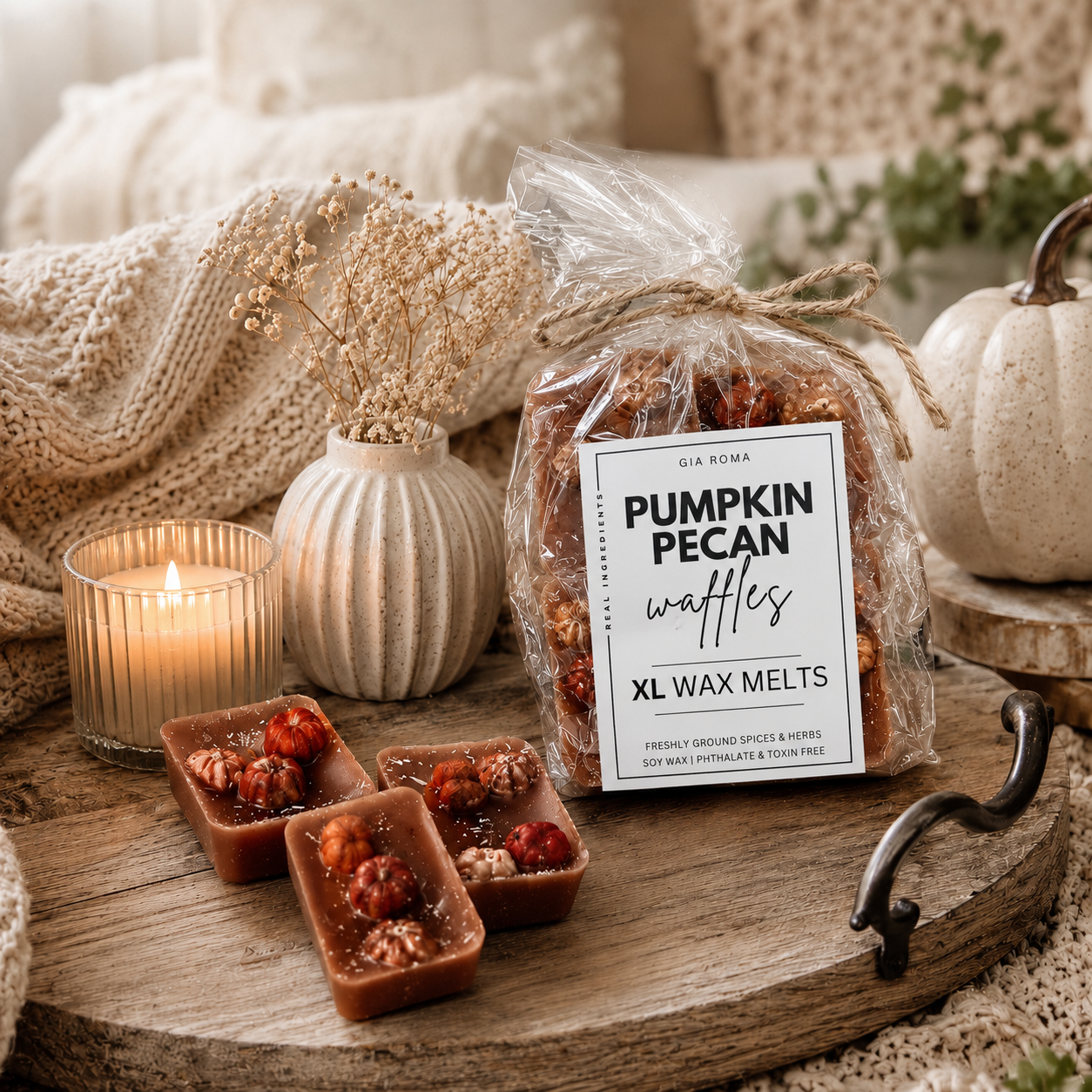 Pumpkin Pecan Waffles XL