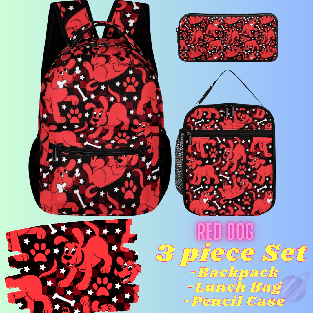 RED DOG-3 PIECE BACKPACK SET-PREORDER CLOSING 7/3