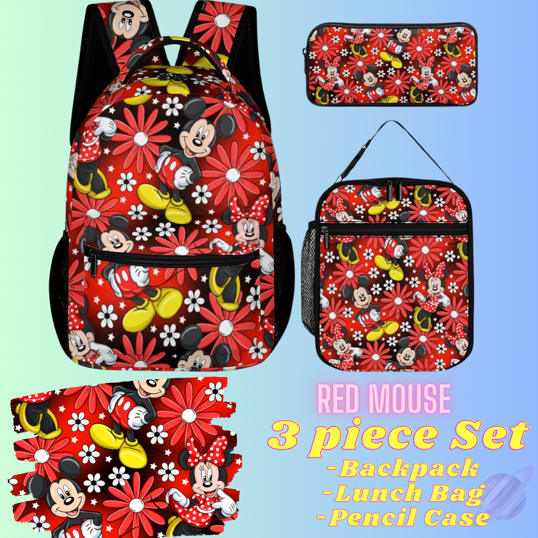 RED MOUSE-3 PIECE BACKPACK SET-PREORDER CLOSING 7/3