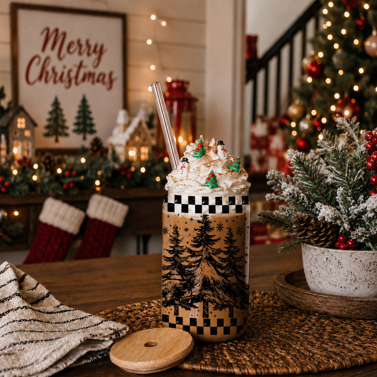 Retro Christmas Tree 17oz