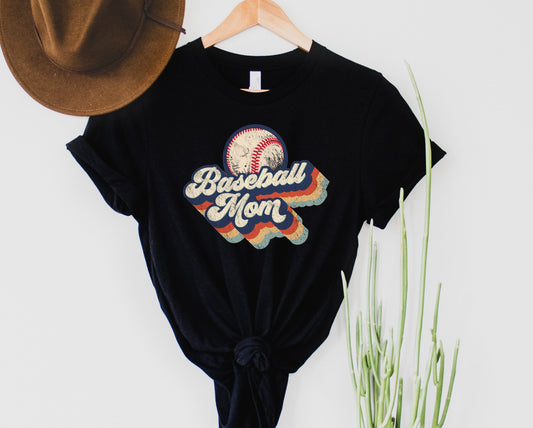Retro Baseball mom Graphic Tee