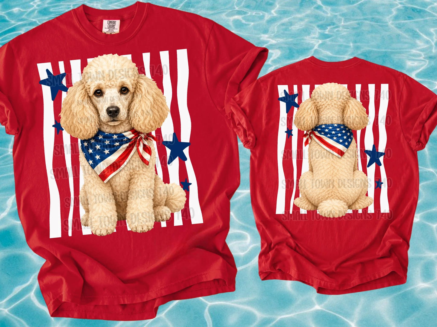 PATRIOTIC PUPS DOUBLE SIDED TEE