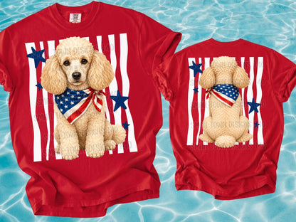 PATRIOTIC PUPS DOUBLE SIDED TEE