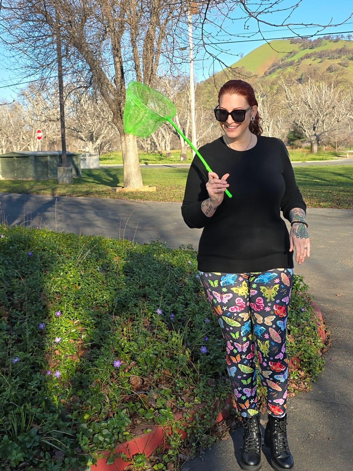 Rainbow Butterflies Leggings - High-quality Handcrafted Vibrant Spring Easter