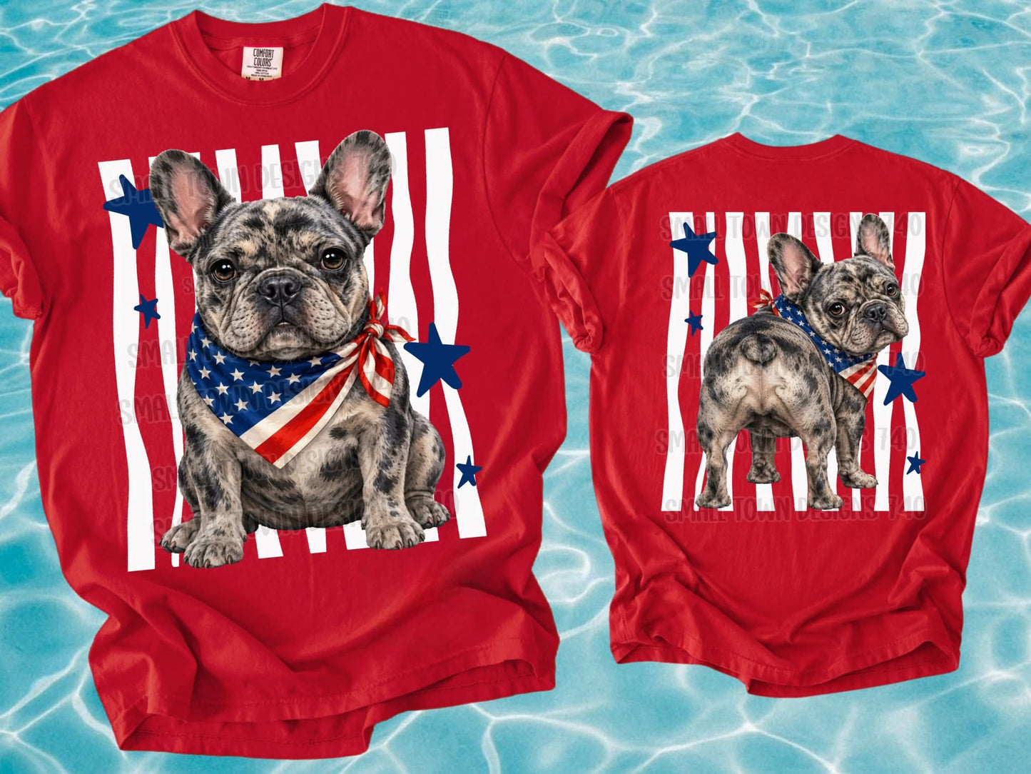 PATRIOTIC PUPS DOUBLE SIDED TEE