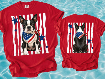 PATRIOTIC PUPS DOUBLE SIDED TEE