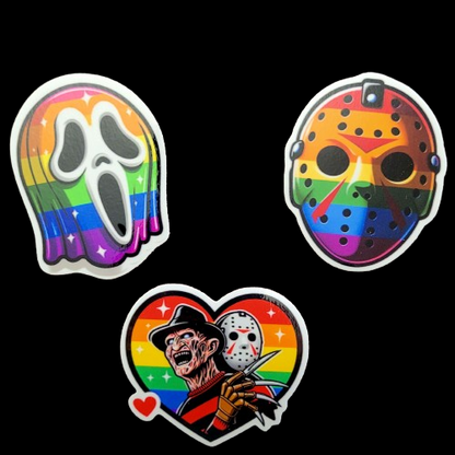 Ghostface Rainbow Pride Sticker