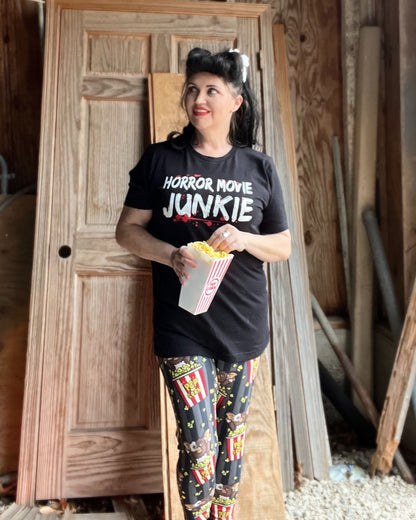 Horror Movie Red And White Crime Junkie Tee - Unisex Shirt