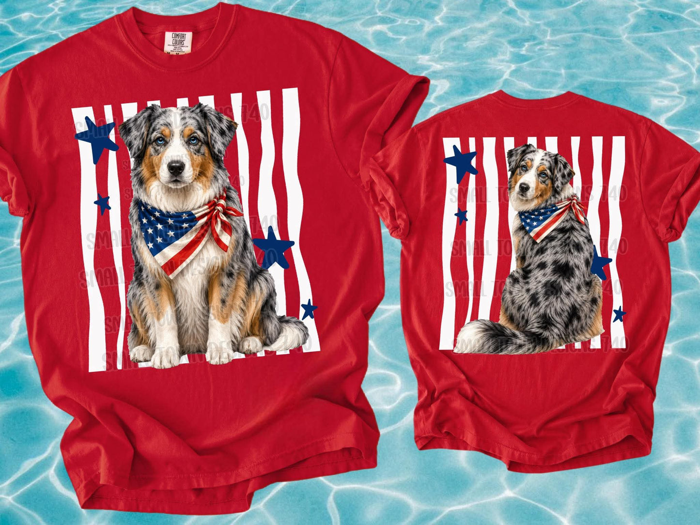 PATRIOTIC PUPS DOUBLE SIDED TEE