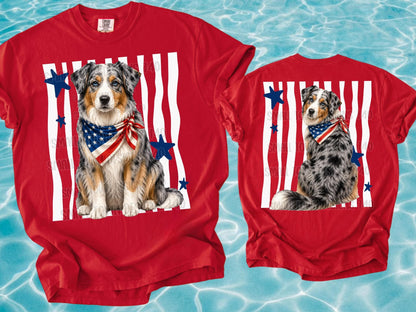 PATRIOTIC PUPS DOUBLE SIDED TEE