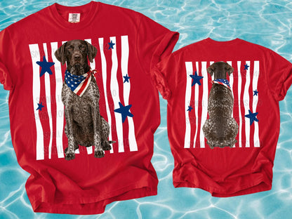 PATRIOTIC PUPS DOUBLE SIDED TEE