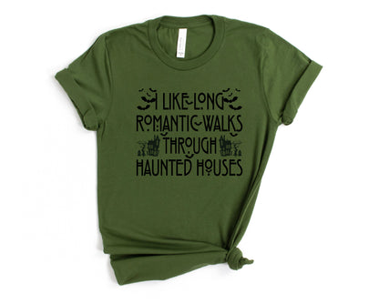 Romantic Walks in Haunted Mansions Graphic Tee