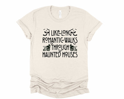 Romantic Walks in Haunted Mansions Graphic Tee