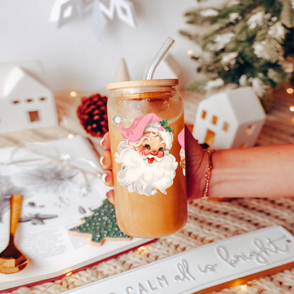 Vintage Pink Santa 17oz