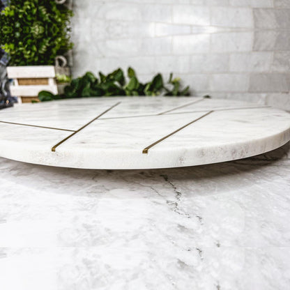Marble & Gold Lazy Susan
