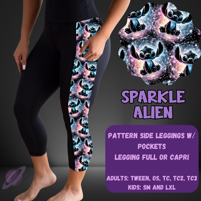 SPARKLE ALIEN-PATTERN PANEL OUTFIT RUN-SOFT CLOSE 7/10 HARD CLOSE 7/12
